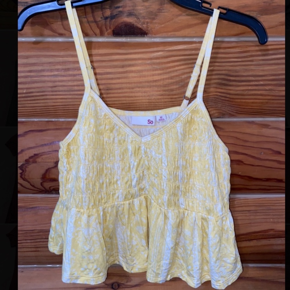 SO Smocked Peplum Tank